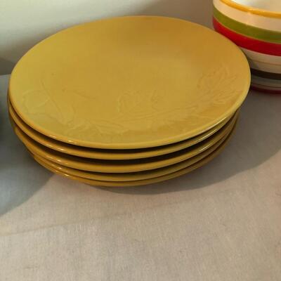 Pfaltzgraff & More Plates, Mugs, Canister, Bowls & Dip Server (K-JF)