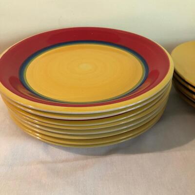 Pfaltzgraff & More Plates, Mugs, Canister, Bowls & Dip Server (K-JF)