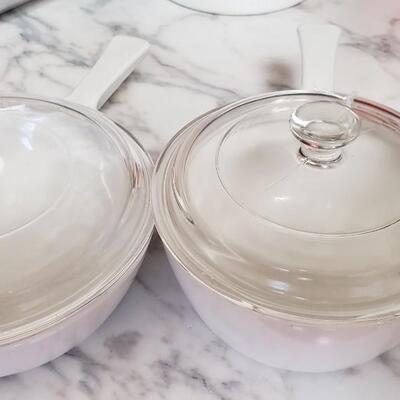 2 vintage corning ware pieces