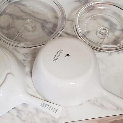 2 vintage corning ware pieces