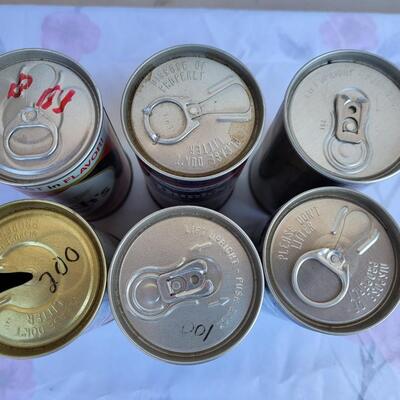 6pc VINTAGE MIX OF COLLECTABLE BEER CANS #6