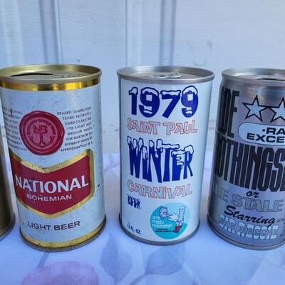 6pc VINTAGE MIX OF COLLECTABLE BEER CANS #6