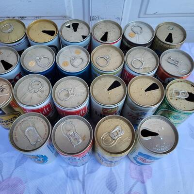 22 PC VINTAGE COLLECTABLE BEER CANS #7