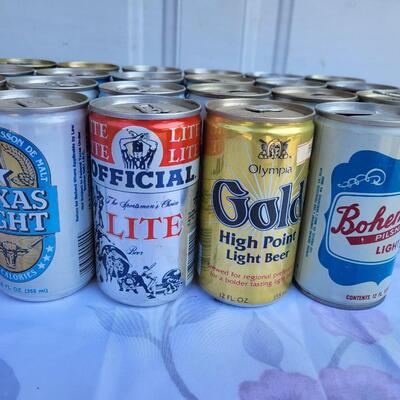 22 PC VINTAGE COLLECTABLE BEER CANS #7