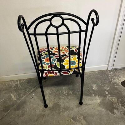 Four Metal Chairs with Padded Seats (G-MG)