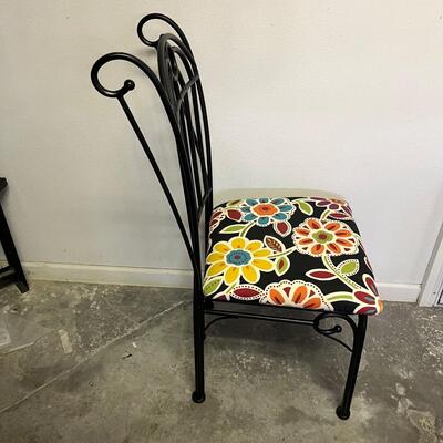 Four Metal Chairs with Padded Seats (G-MG)