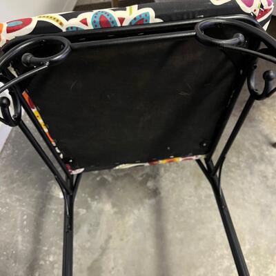 Four Metal Chairs with Padded Seats (G-MG)