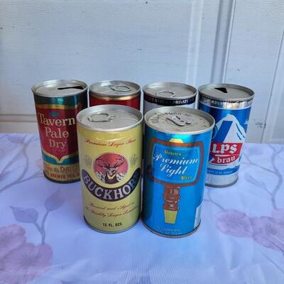 6 pc VINTAGE BEER CAN COLLECTION #11