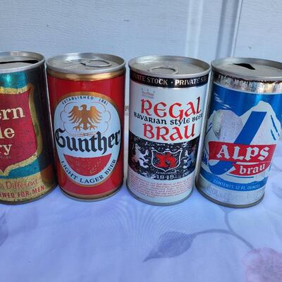 6 pc VINTAGE BEER CAN COLLECTION #11