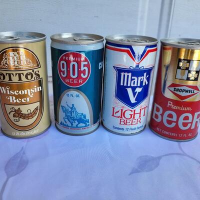 6PC VINTAGE LOT OF COLLECTABLE BEER CANS #12