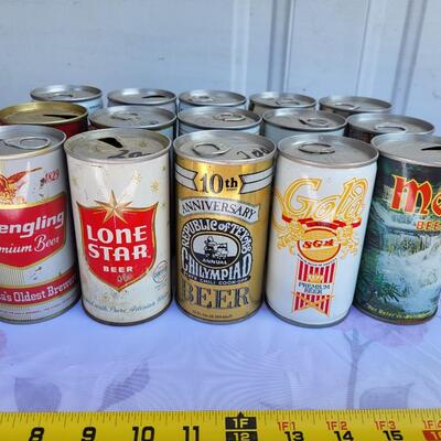 15 pc VINTAGE BEER CAN COLLECTION #14