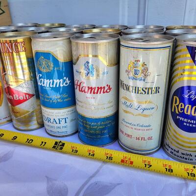 18pc VINTAGE BEER CAN COLLECTION #15