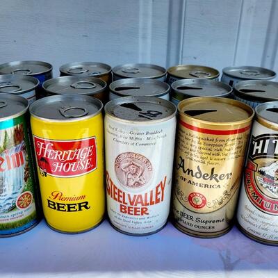 15 pc VINTAGE BEER CAN COLLECTION #18