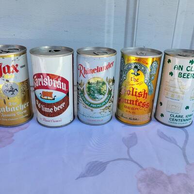 5 PC VINTAGE BEER CAN COLLECTION #19