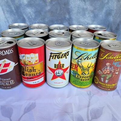 15pc VINTAGE BEER CAN COLLECTION #24