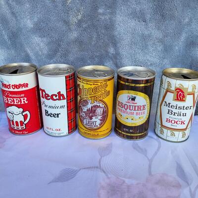 15PC VINTAGE BEER CAN COLLECTION #25
