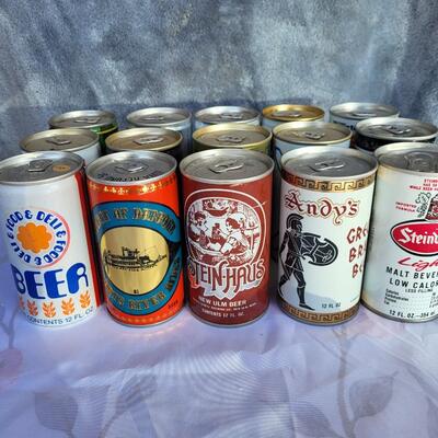 15pc VINTAGE BEER CAN COLLECTION #31