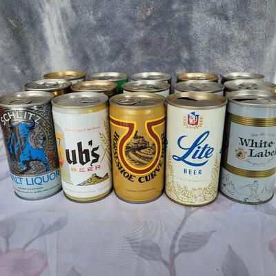 15pc VINTAGE BEER CAN COLLECTION #32