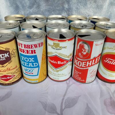 15pc VINTAGE BEER CAN COLLECTION #33