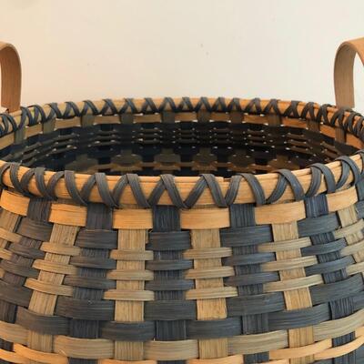 Three Handmade Blue Weave Baskets (DR-KM)