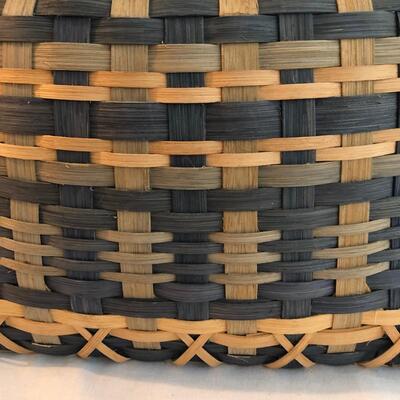 Three Handmade Blue Weave Baskets (DR-KM)