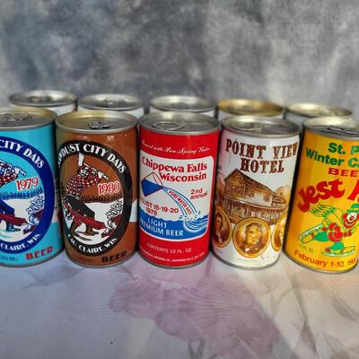 15pc VINTAGE PLACES BEER CAN COLLECTION #38