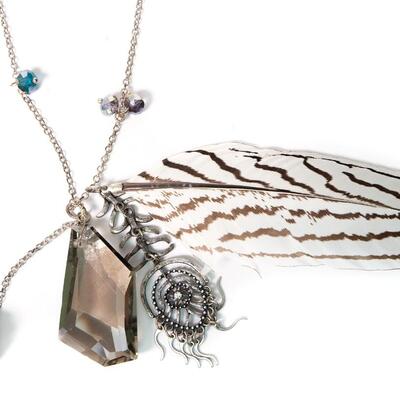 Feather Necklace, In Box