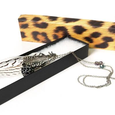 Feather Necklace, In Box