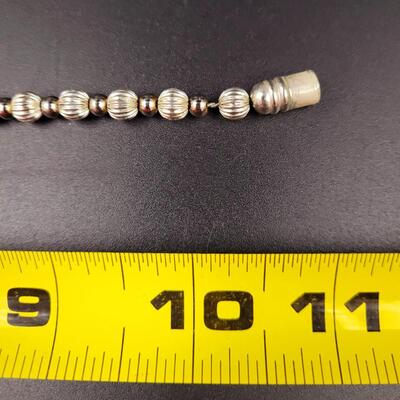 SILVER TONED MAGNETIC BRACELET