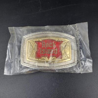 VINTAGE ROCK ISLAND BELT BUCKLE