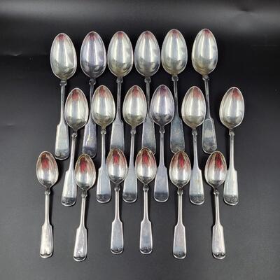 18 pc MONOGRAMMED 1847 ROGERS BRO XS TRIPLE SILVERWARE