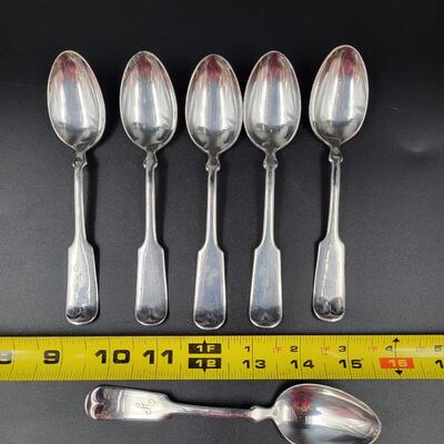 18 pc MONOGRAMMED 1847 ROGERS BRO XS TRIPLE SILVERWARE