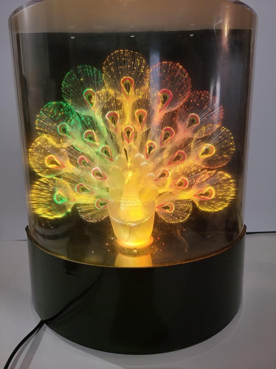LOT 16 Vintage Peacock Fiber Optic Light