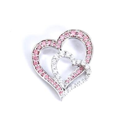 Sterling Double Heart Pendant