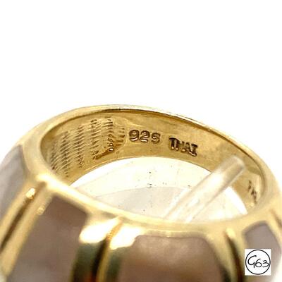 Sterling Gold Tone Ring, Size 8
