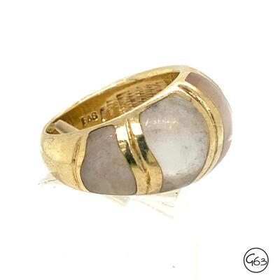 Sterling Gold Tone Ring, Size 8