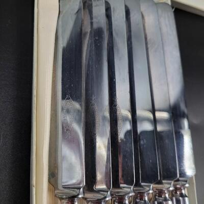 1847 ROGER CO TRIPLE PLATE BOXED SILVER PLATE KNIFE & FORK SETS