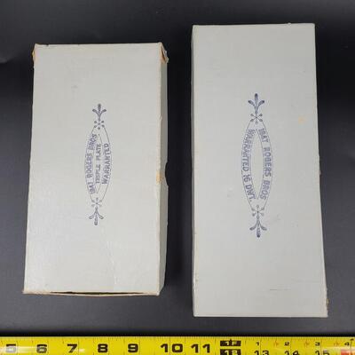 1847 ROGER CO TRIPLE PLATE BOXED SILVER PLATE KNIFE & FORK SETS
