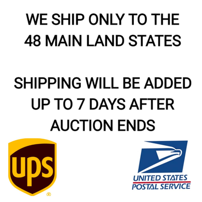 PLEASE READ SHIPPING INFO BEFORE BIDDING
