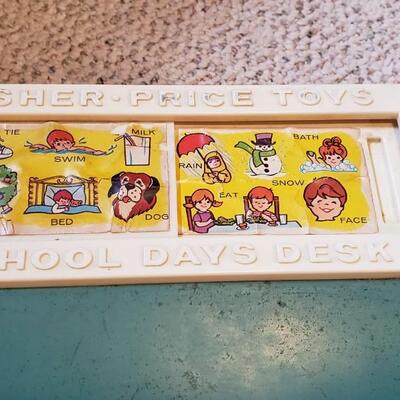 Vintage toy fisher price school desk