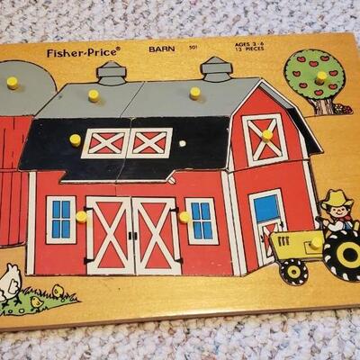 Vintage fisher price barn puzzle