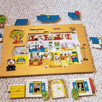 Vintage fisher price wood puzzle