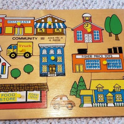Vintage fisher price wood puzzle