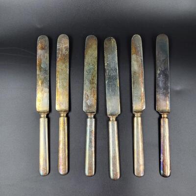 C. ROGERS & CO. SILVERPLATE 6PC KNIFE SET