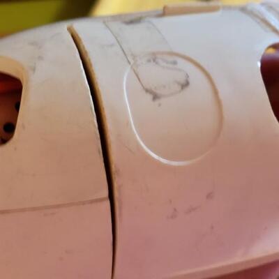 Vintage fisher price little people plane white/red/blue plane with little  people & boat 1970s