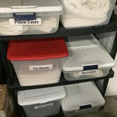 Linens-bins included