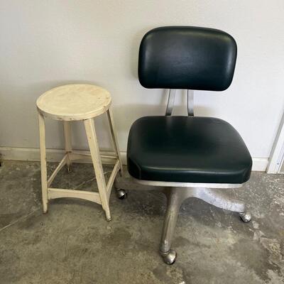 Shaw Walker Office Chair & Metal Stool (G-MG)