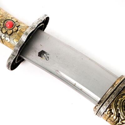 Persian Silver Jeweled Sword