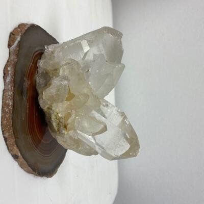 Crystal Specimen on Agate Slice
