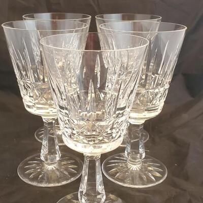 5 Piece Waterford Crystal Wine Glass Set